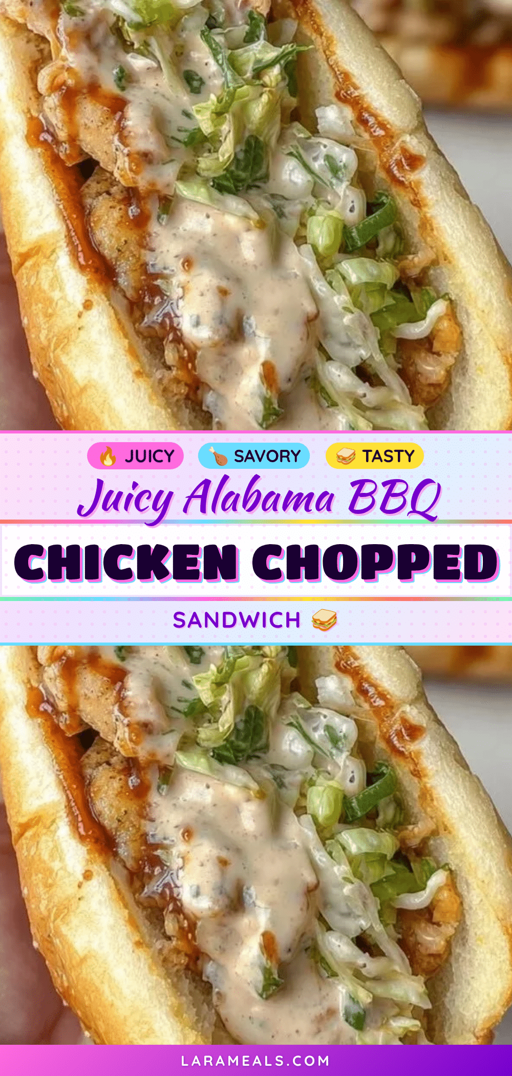 Alabama BBQ Chicken Chopped Sandwich recipe