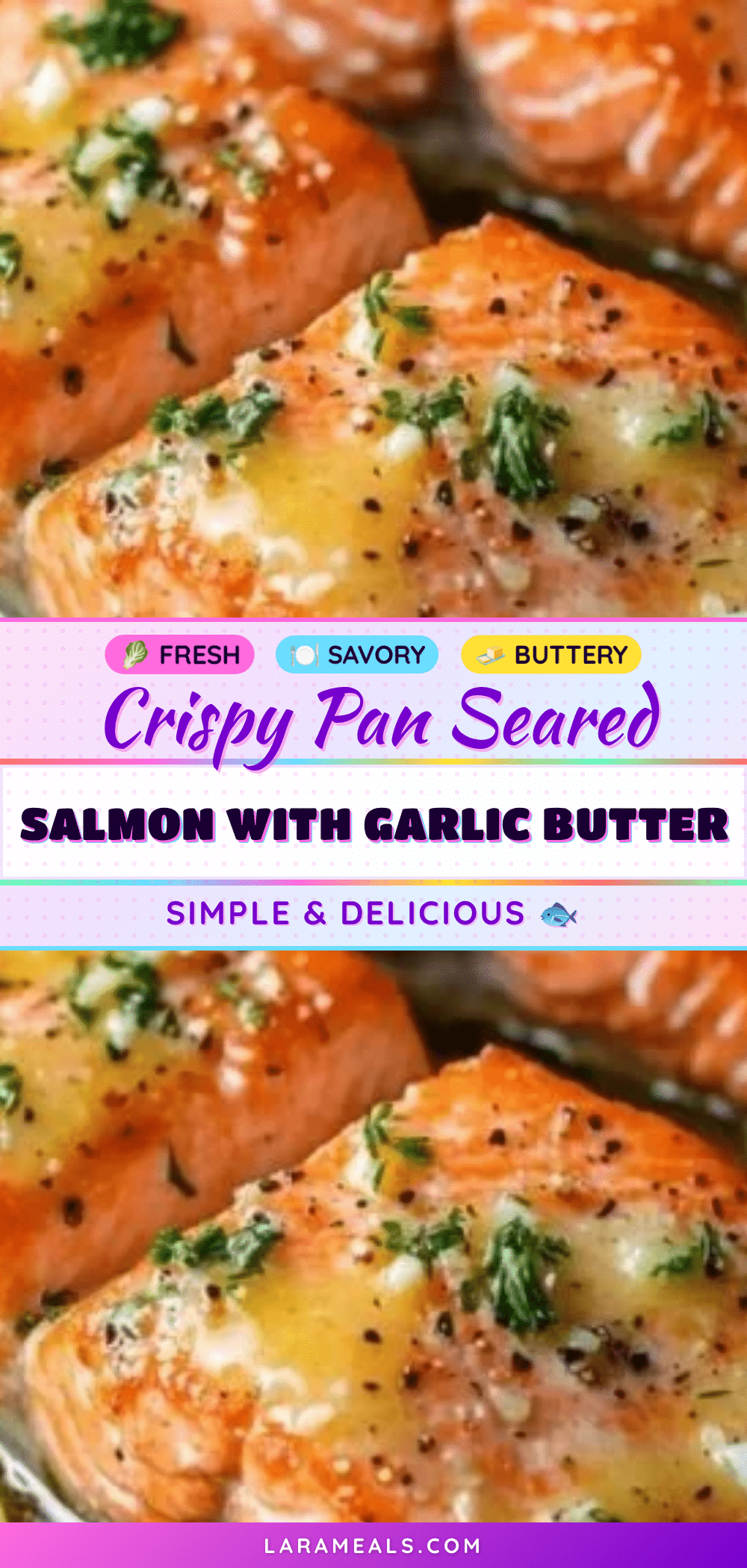 crispy pan seared salmon with garlic butter recipe