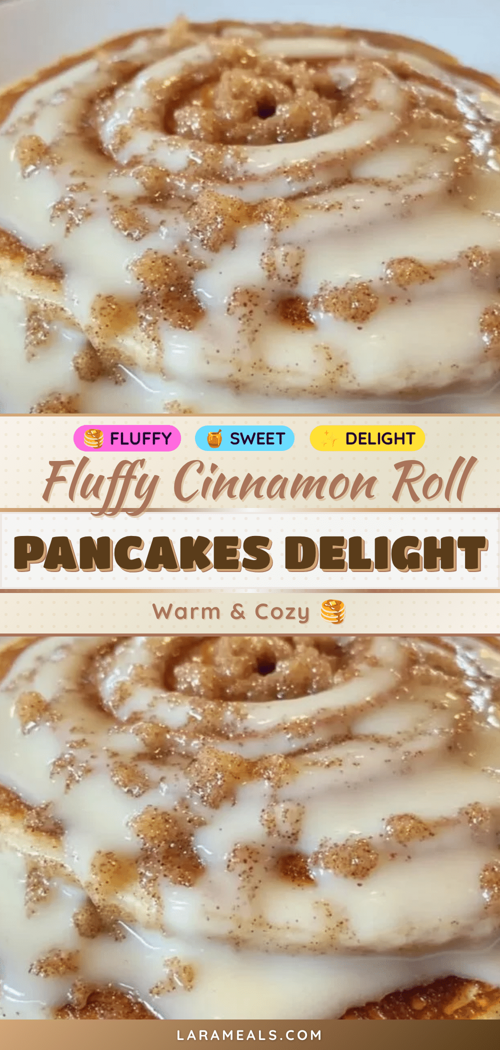 fluffy cinnamon roll pancakes recipe