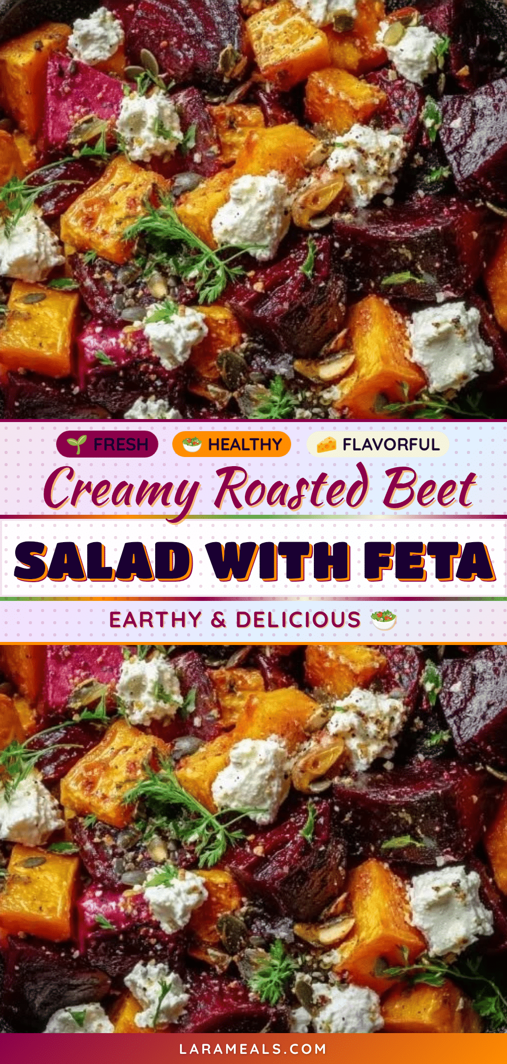 fresh creamy roasted beet salad recipe