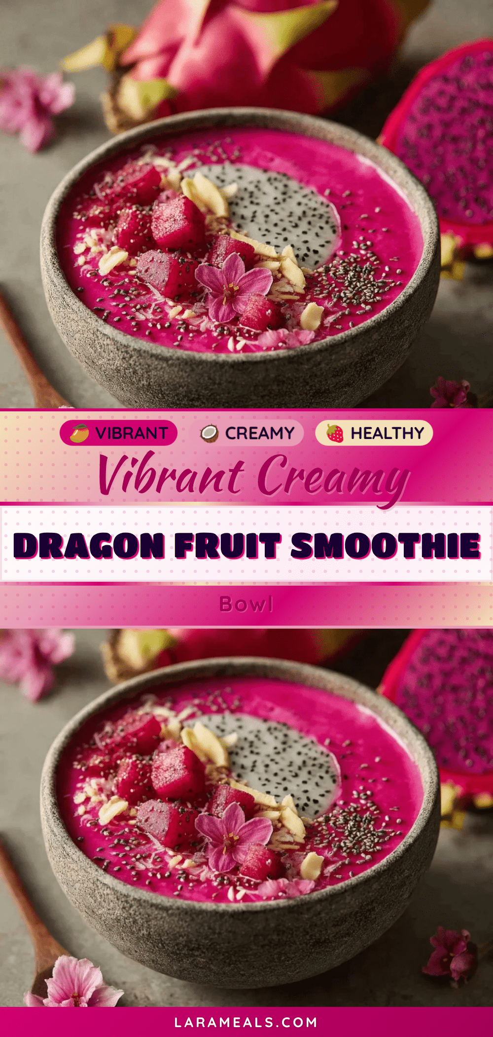 fresh dragon fruit smoothie bowl recipe