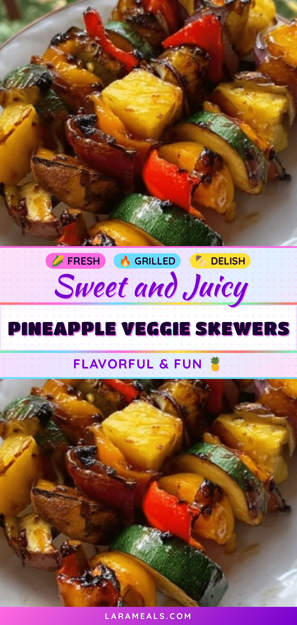 fresh pineapple vegetable skewers recipe