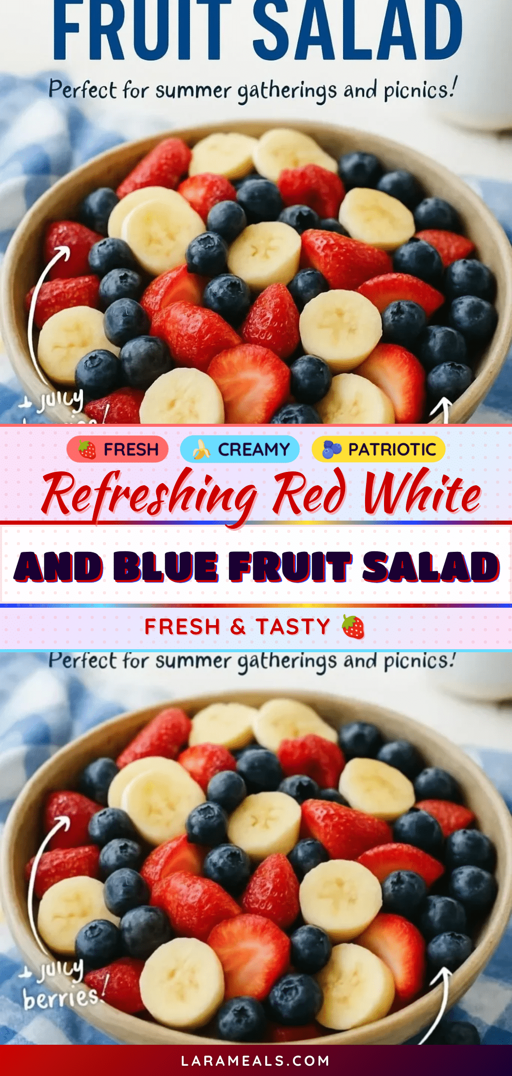 fresh red white and blue fruit salad recipe