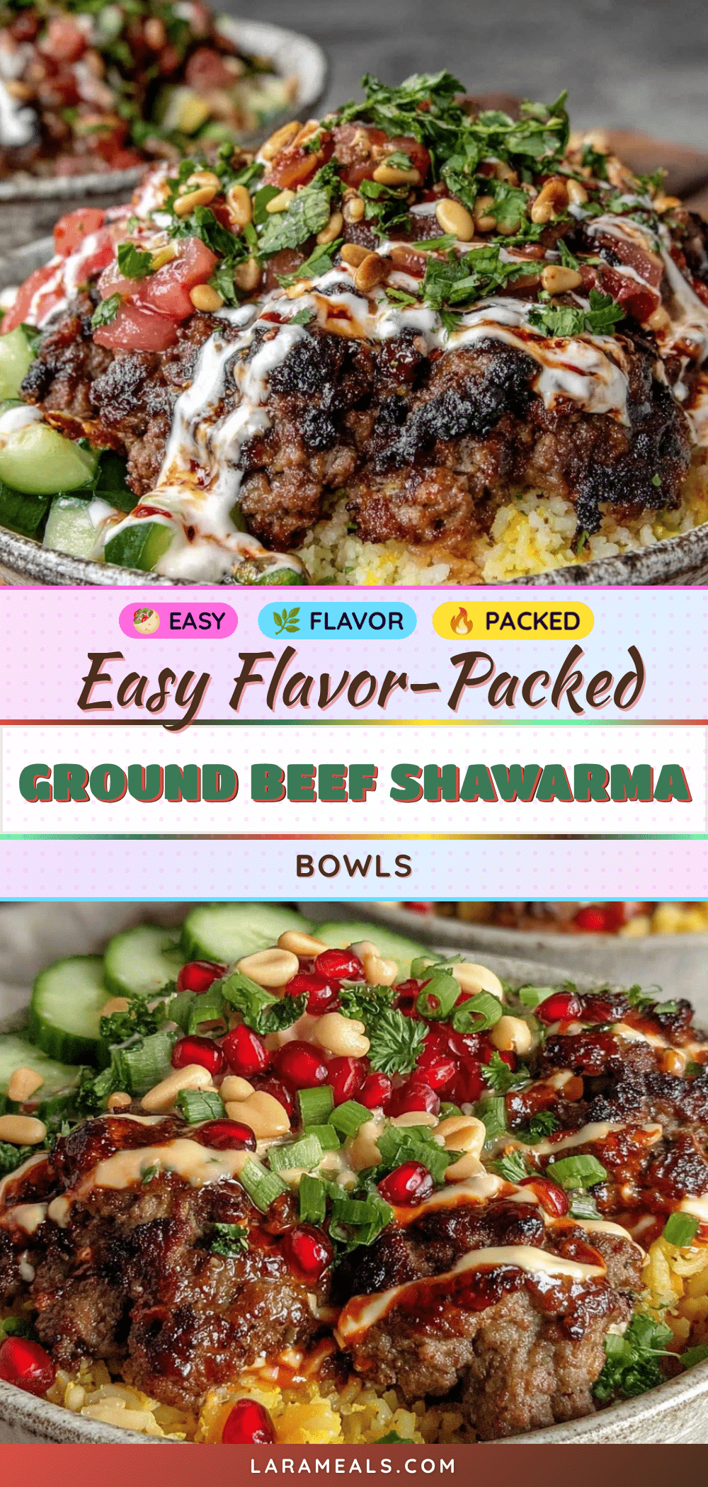 ground beef shawarma bowl recipe