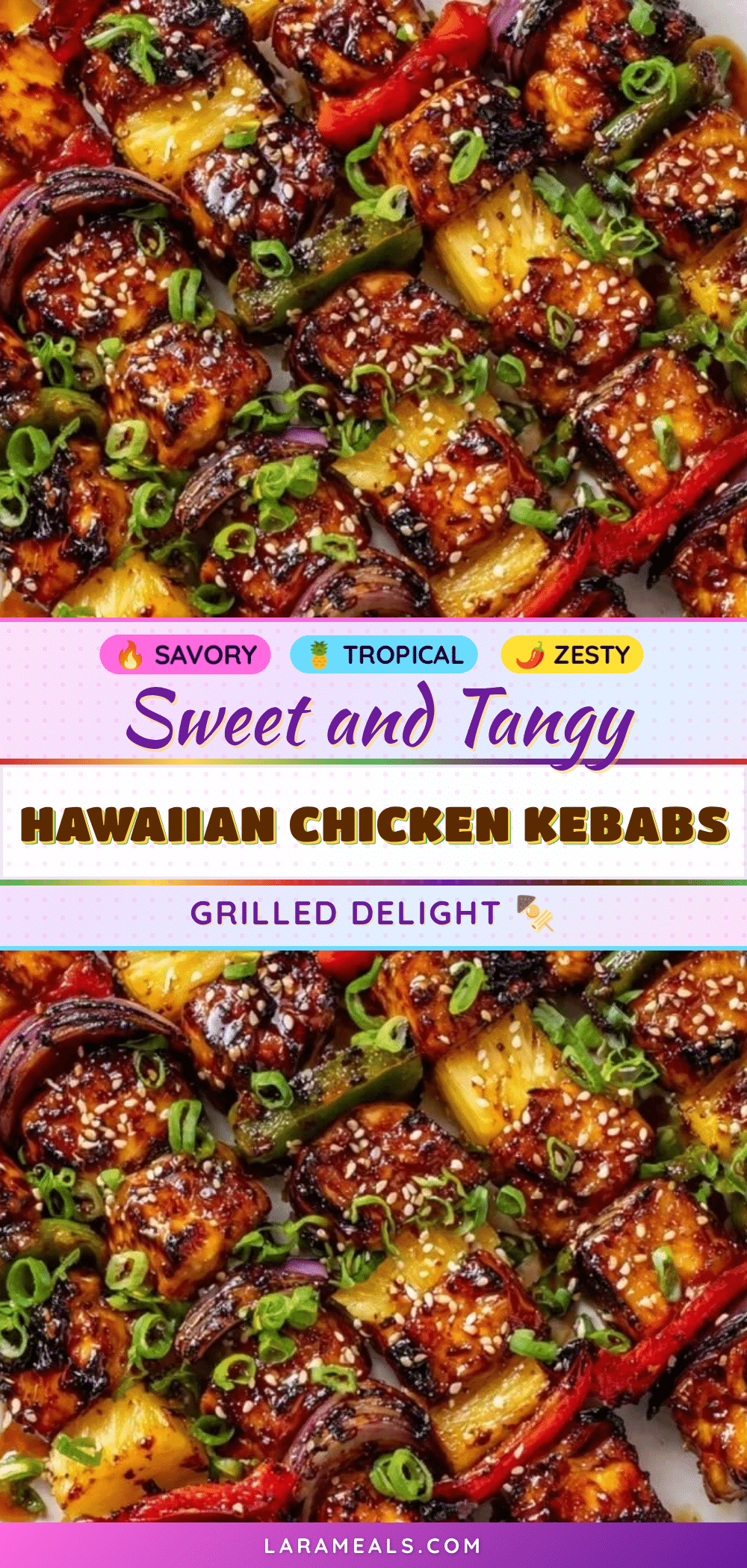 Hawaiian chicken kebabs recipe