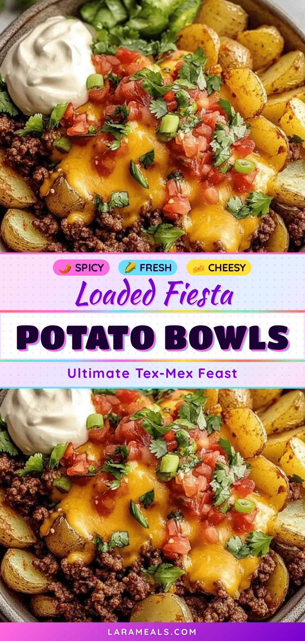 loaded fiesta potato bowls recipe