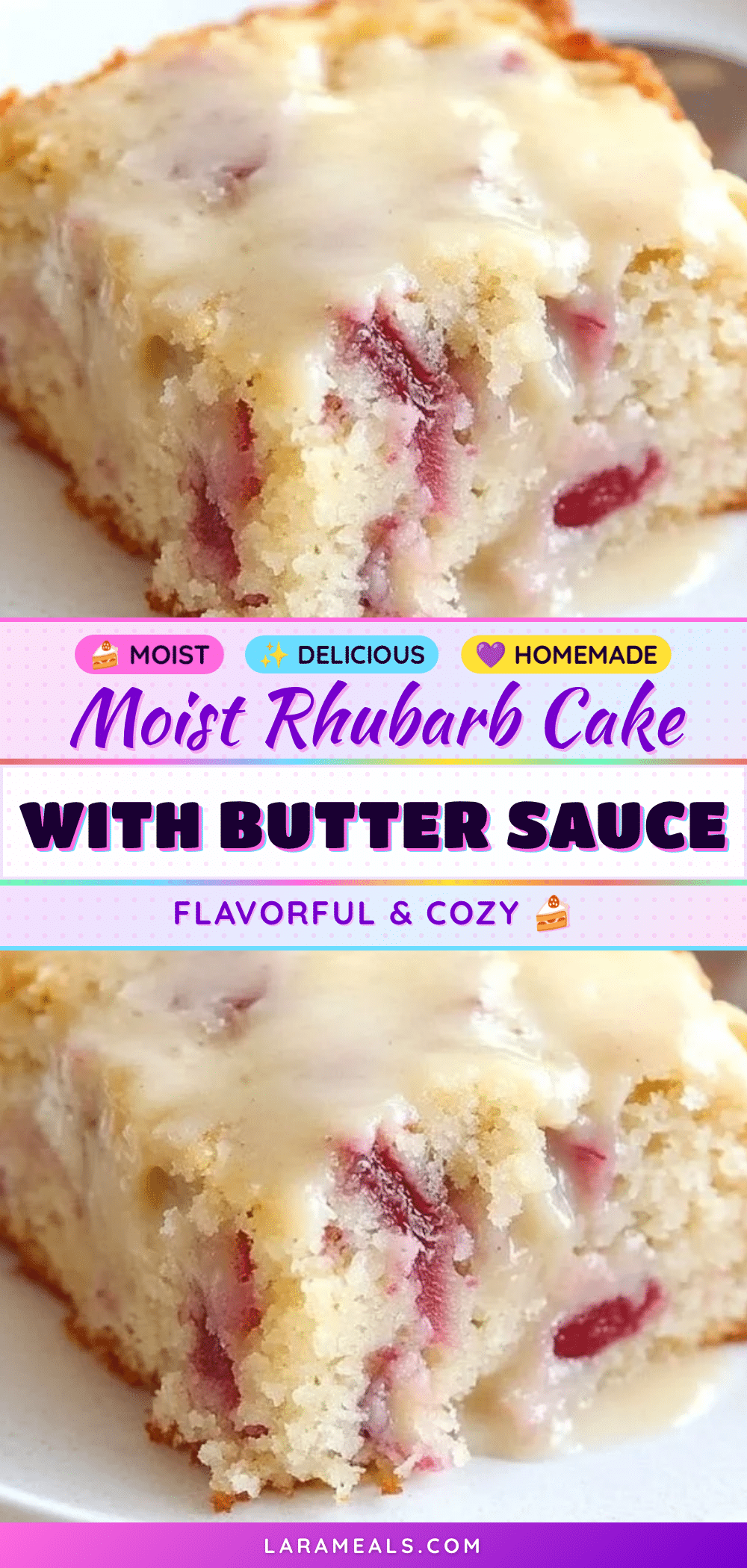 moist rhubarb cake recipe