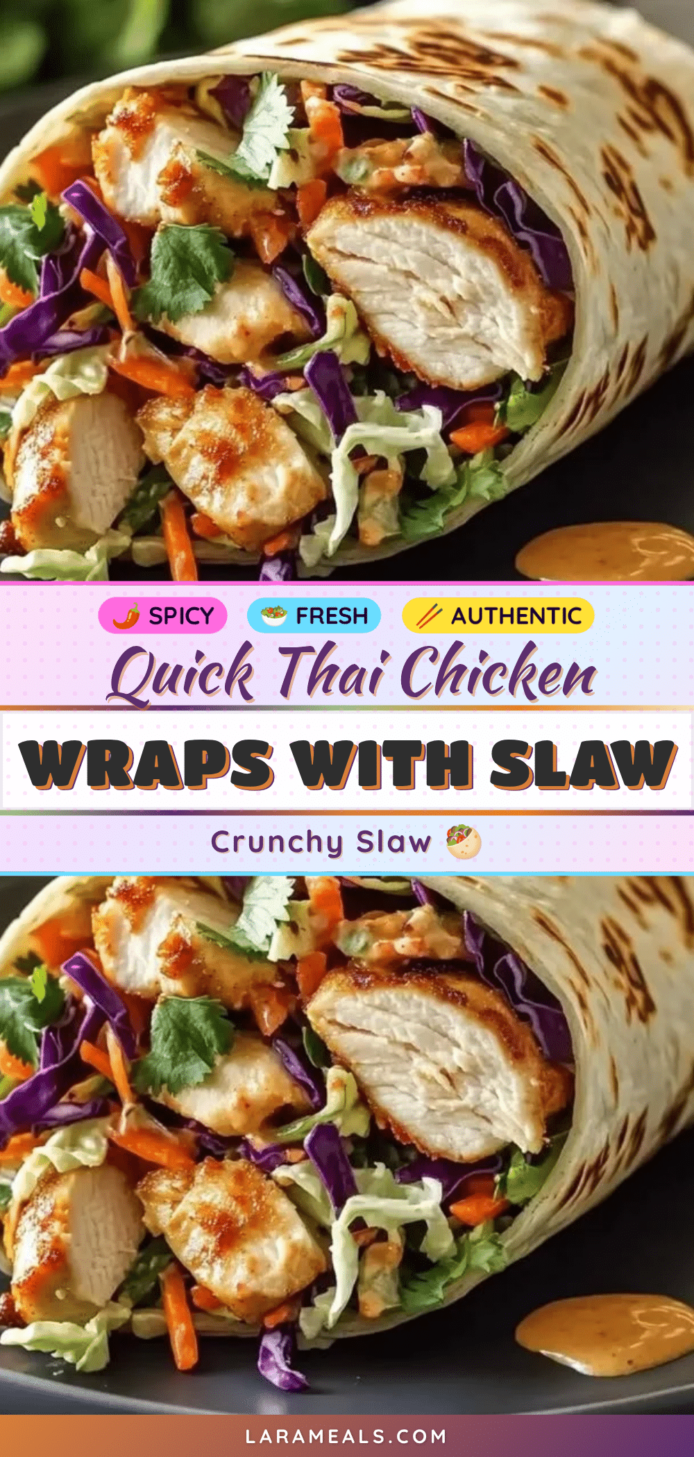 quick thai chicken wraps recipe
