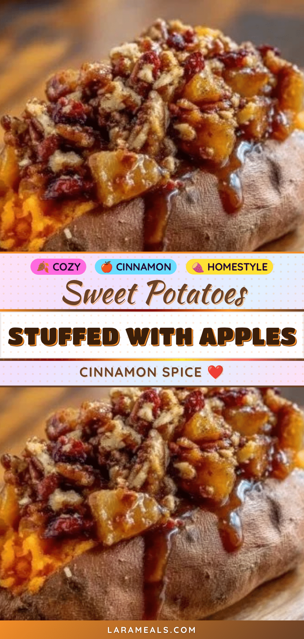 stuffed sweet potatoes with cinnamon apples recipe