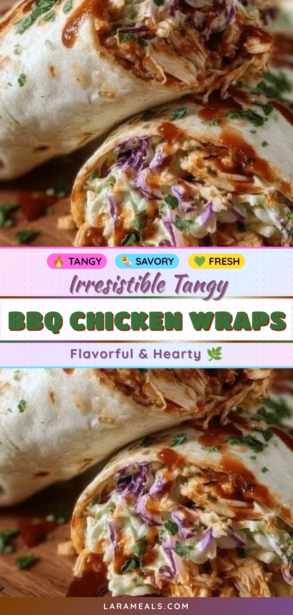 BBQ chicken coleslaw wraps recipe