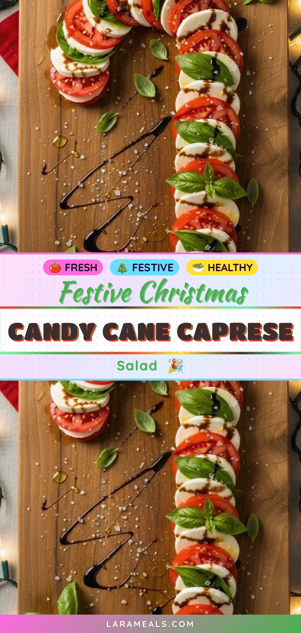 candy cane caprese salad recipe