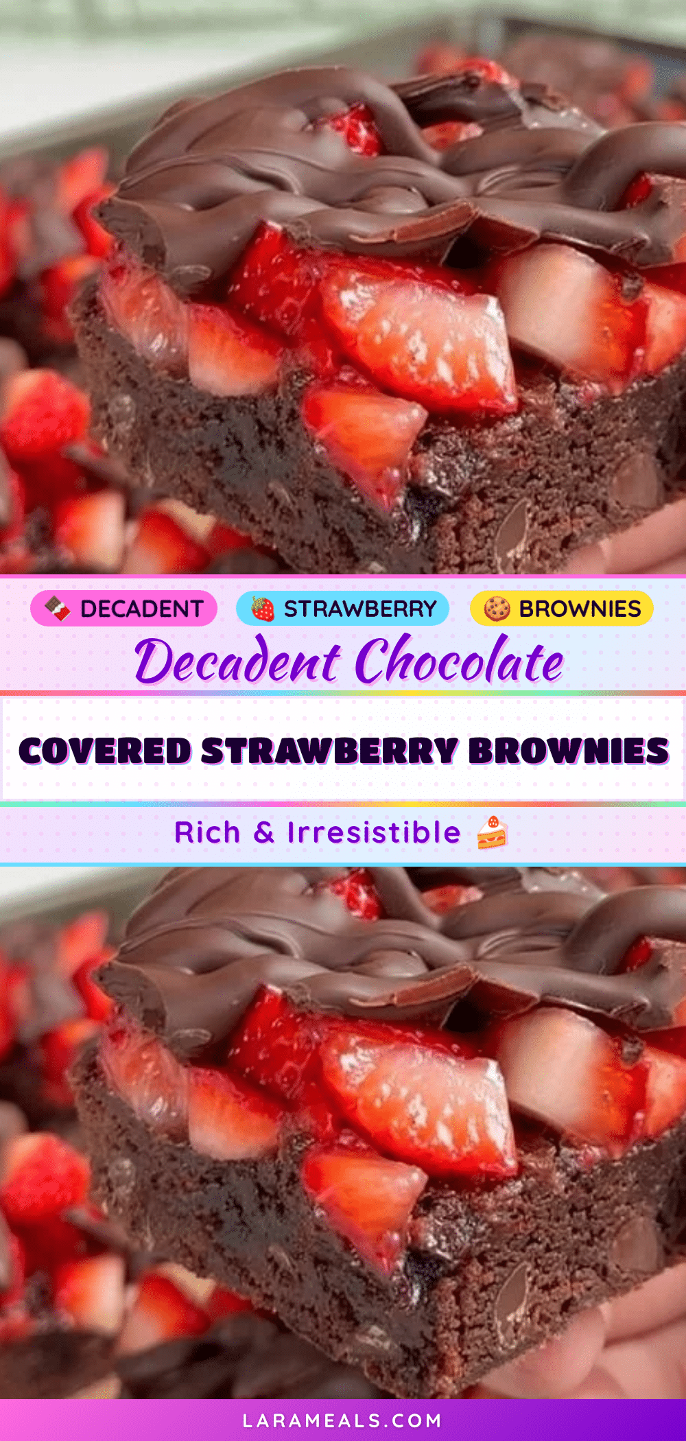 chocolate covered strawberry brownies recipe