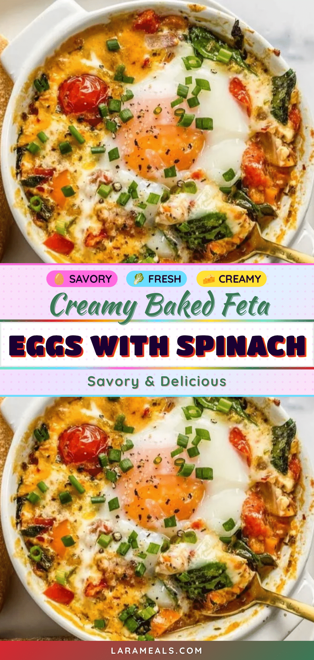 creamy baked feta eggs recipe