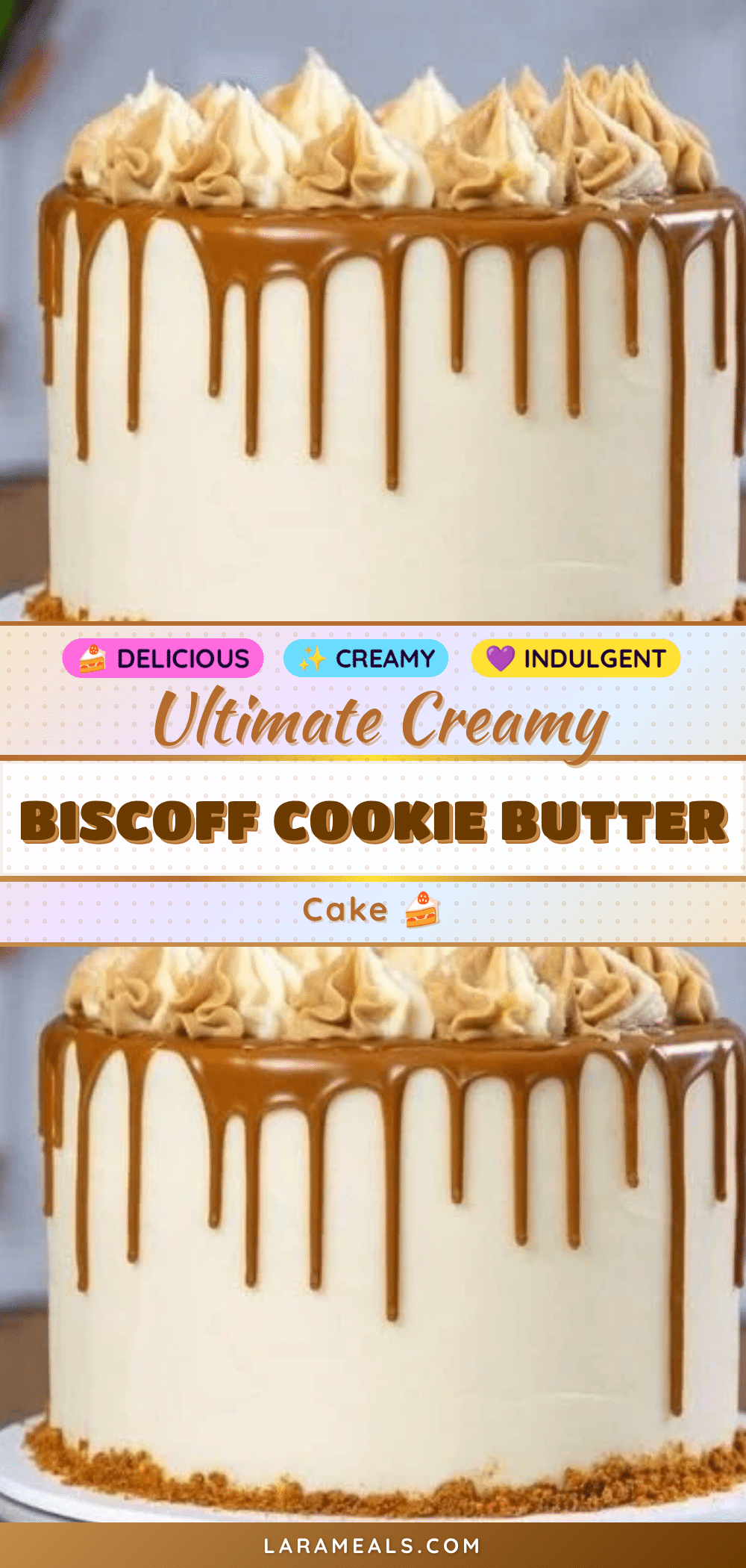 creamy biscoff cookie butter cake recipe