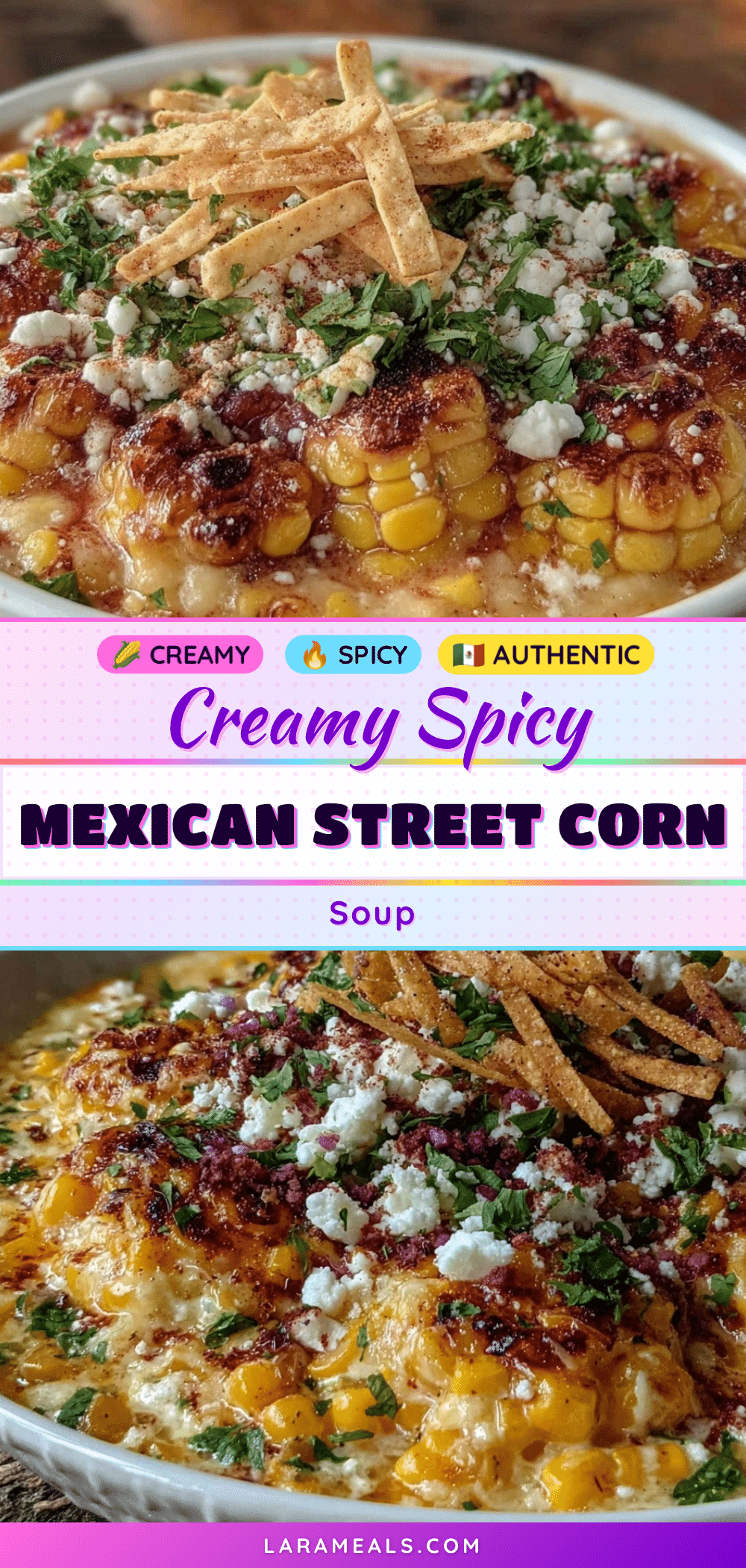 Creamy Mexican Street Corn Soup recipe
