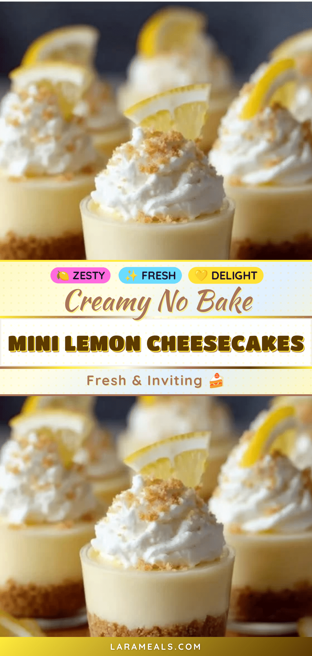 creamy no bake mini lemon cheesecake cups recipe
