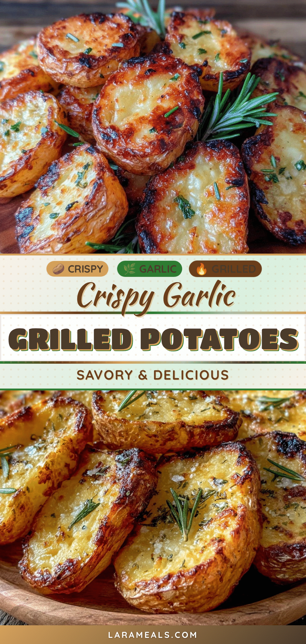 crispy garlic grilled potatoes recipe