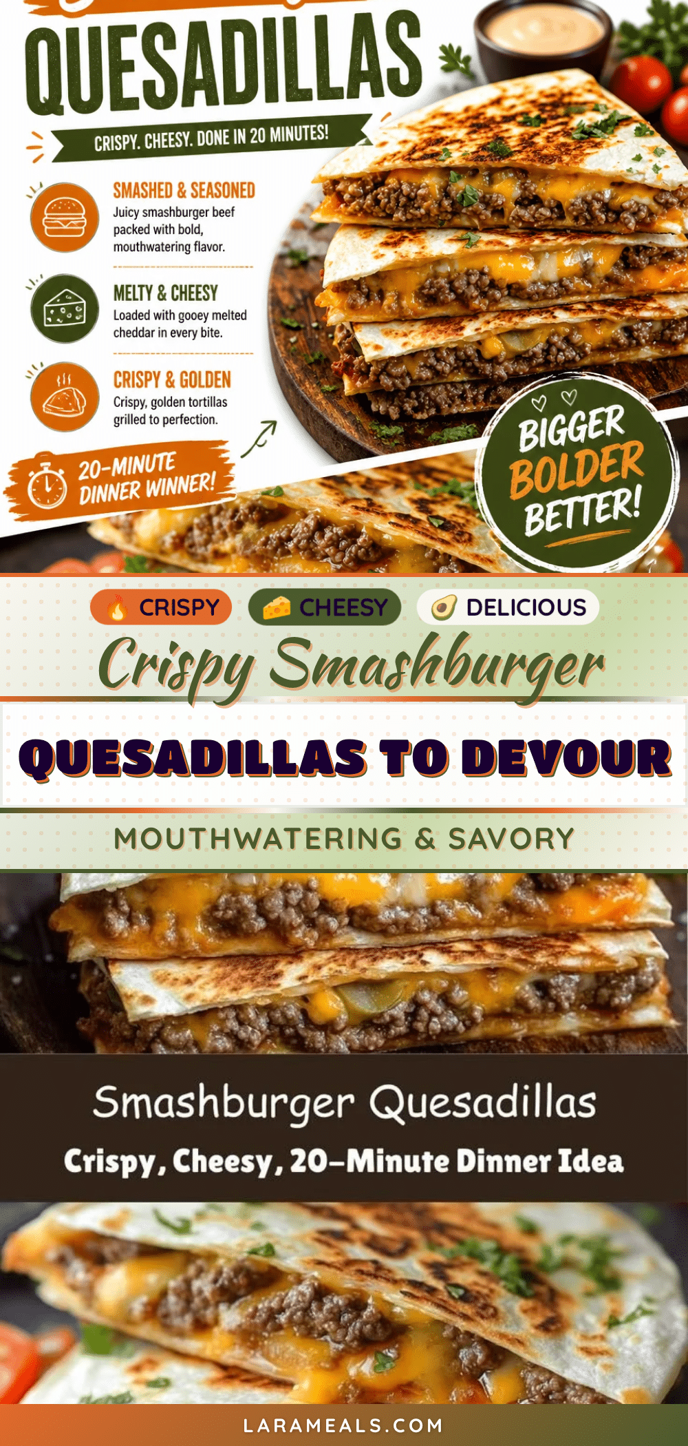 crispy smashburger quesadillas recipe