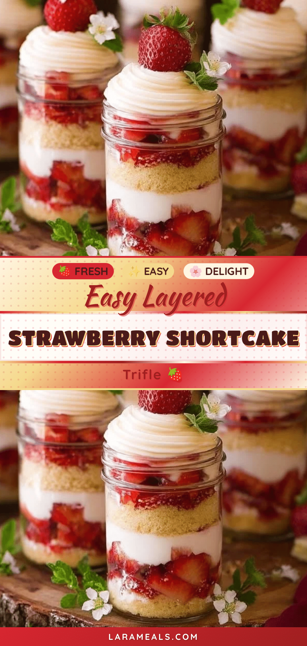 easy layered strawberry shortcake trifle recipe