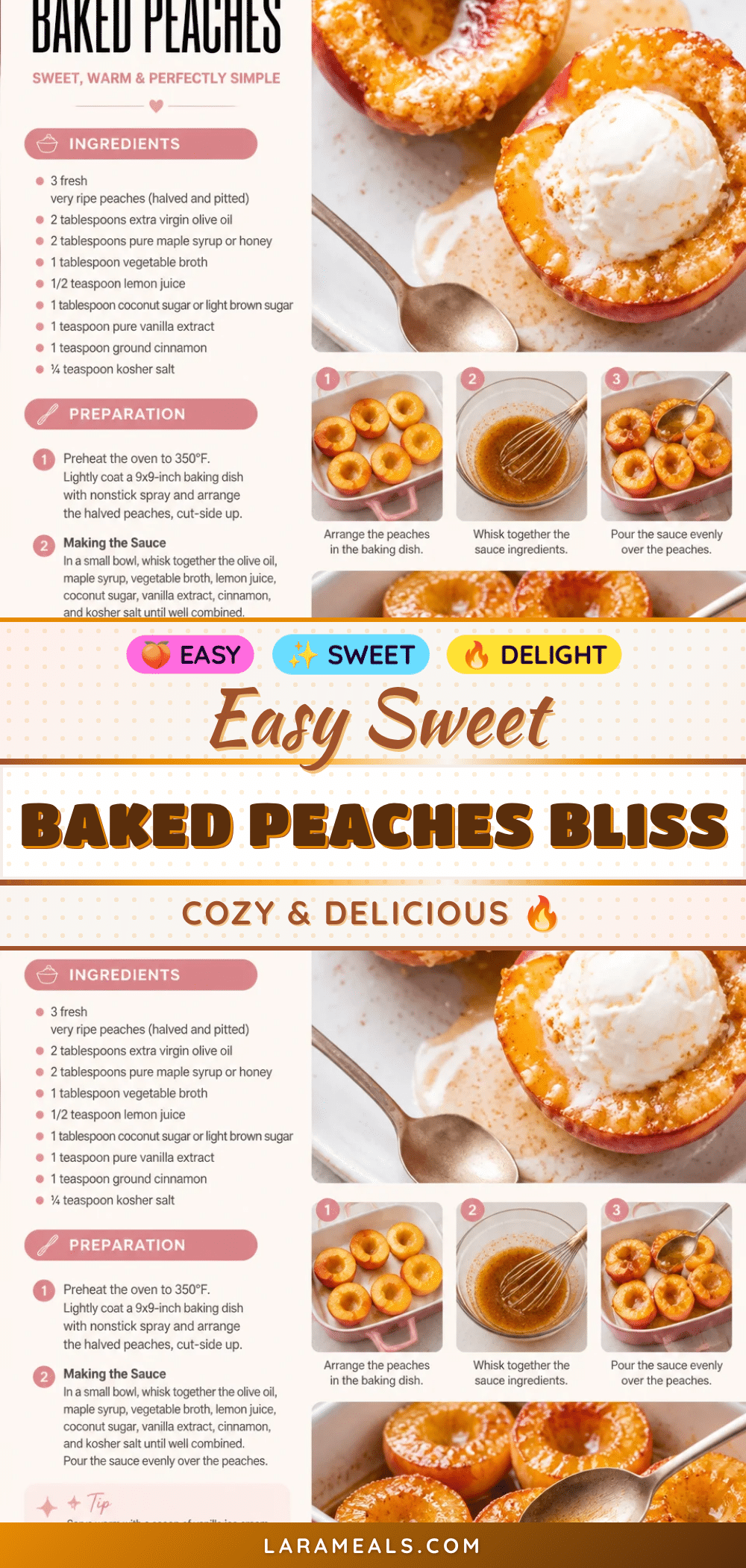 easy sweet baked peaches recipe