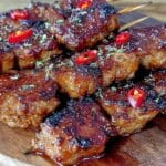 flavorful bbq pork skewers - featured image