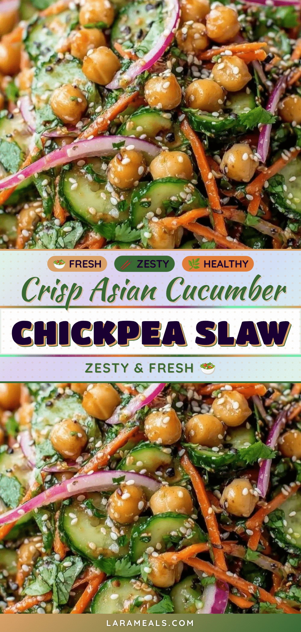 fresh asian cucumber and chickpea slaw recipe