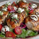 fresh baked marinated chicken salad - featured image