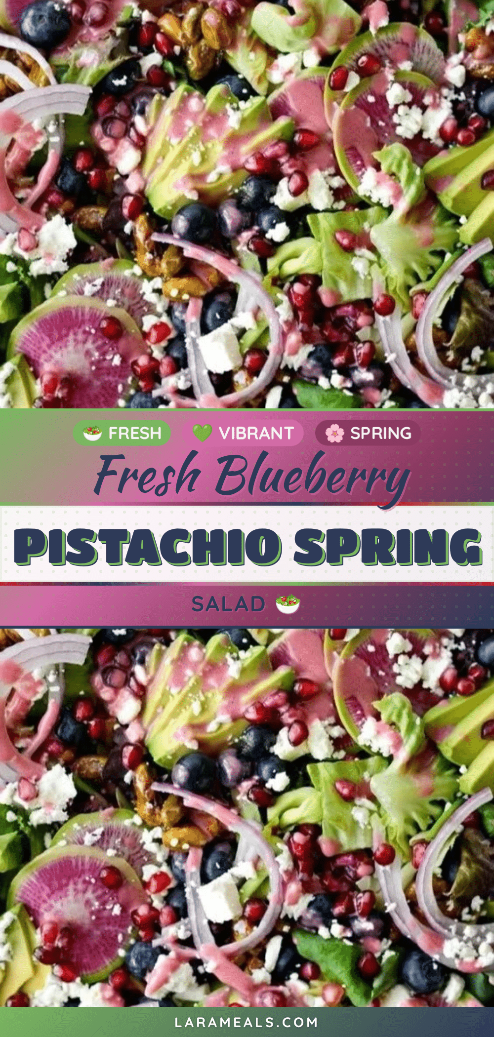fresh blueberry pistachio spring salad recipe