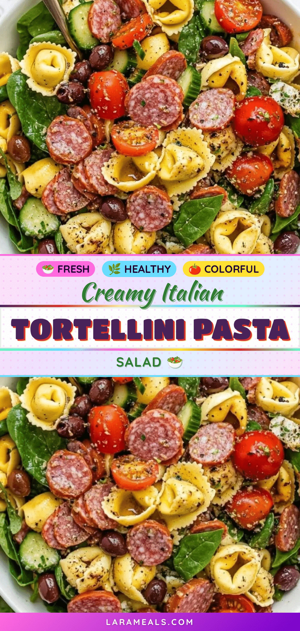 fresh creamy italian tortellini pasta salad recipe