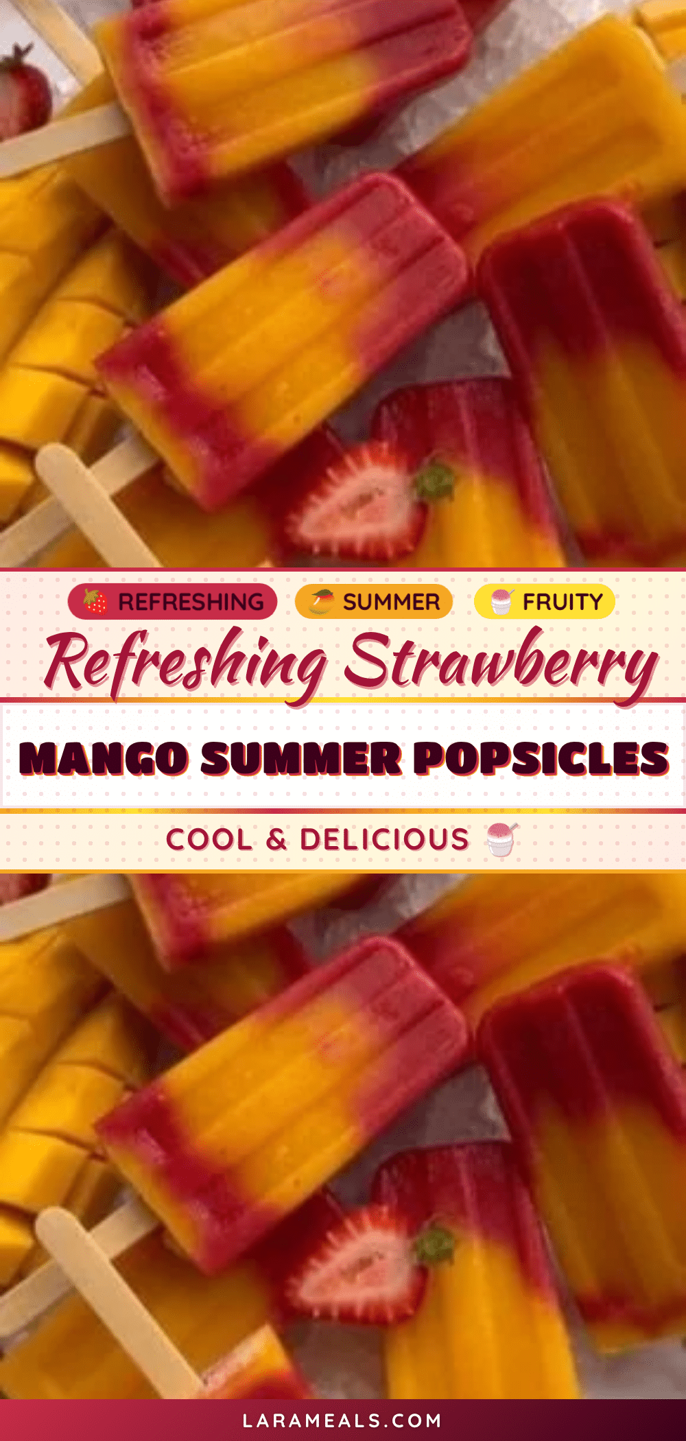 fresh strawberry mango popsicles recipe