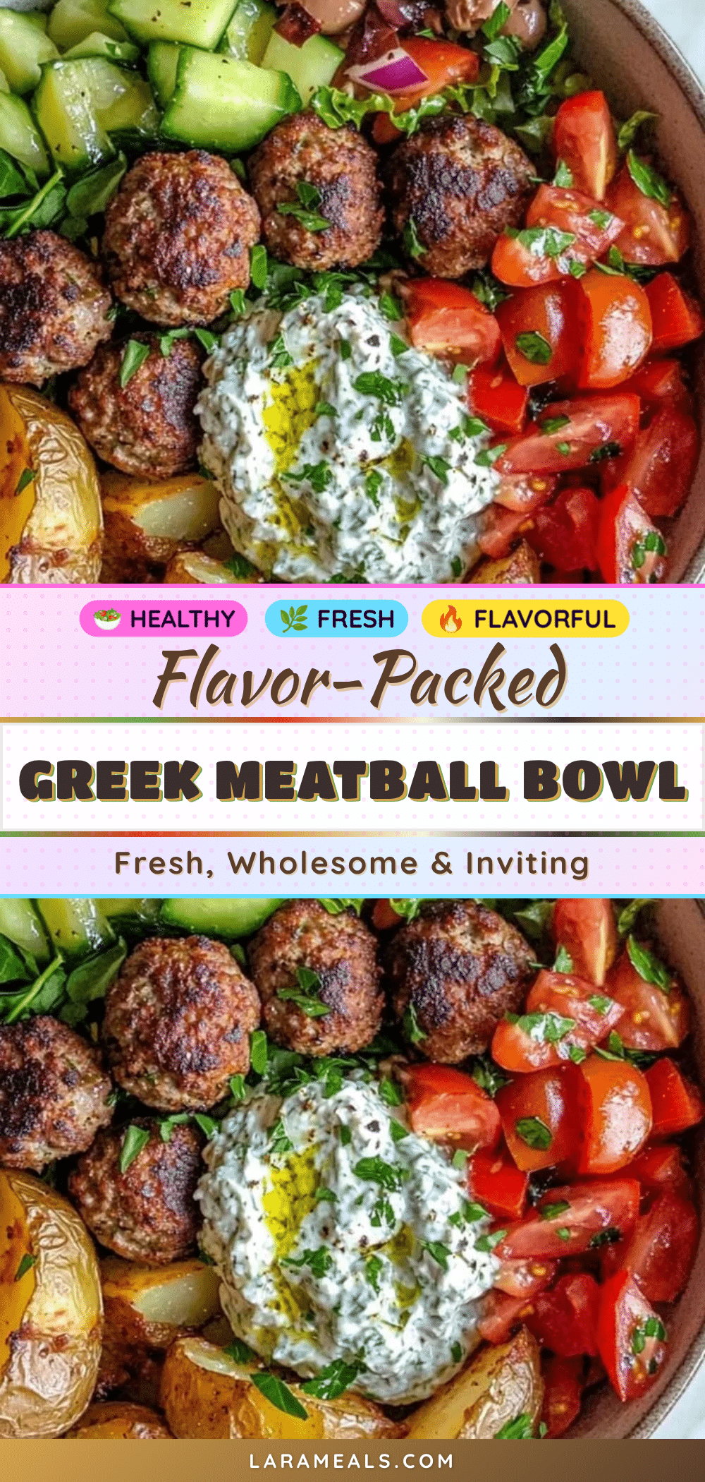 Greek meatball bowl recipe