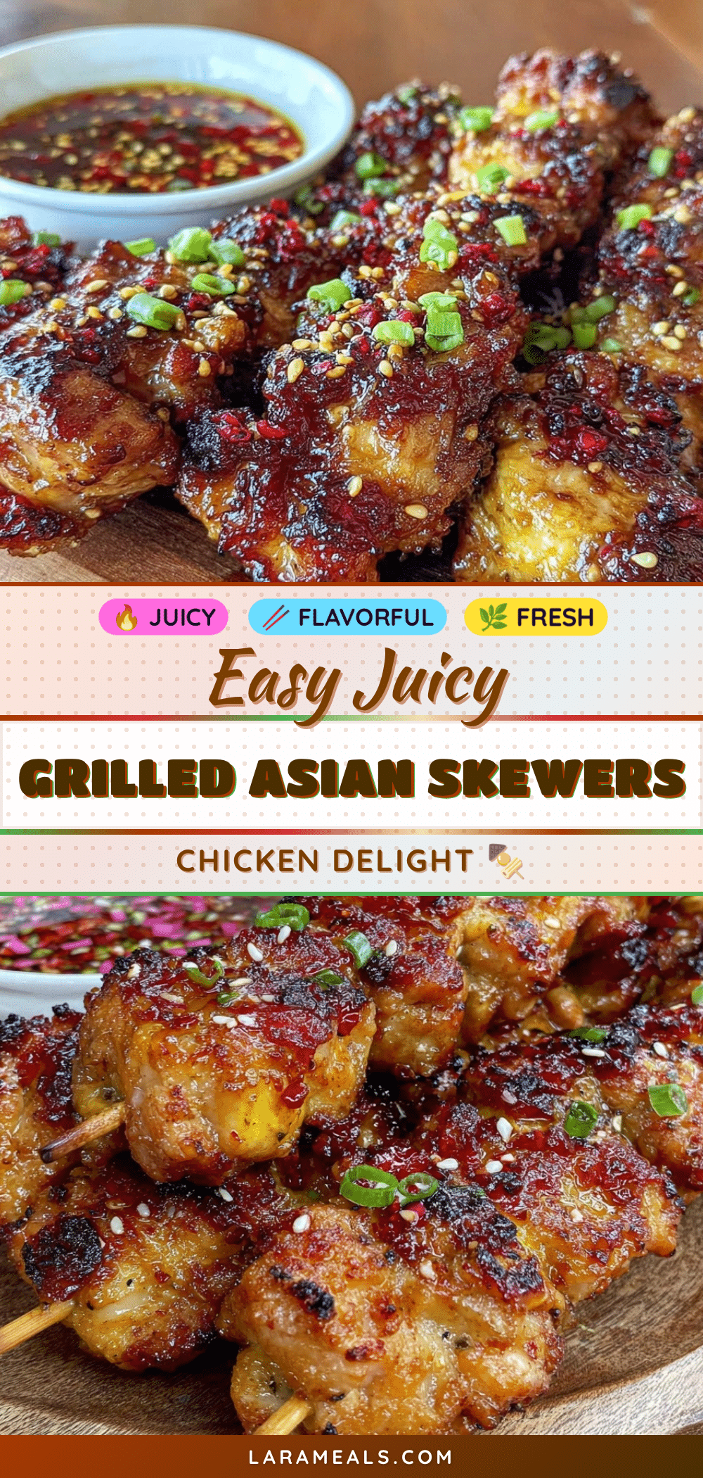 grilled asian chicken skewers recipe