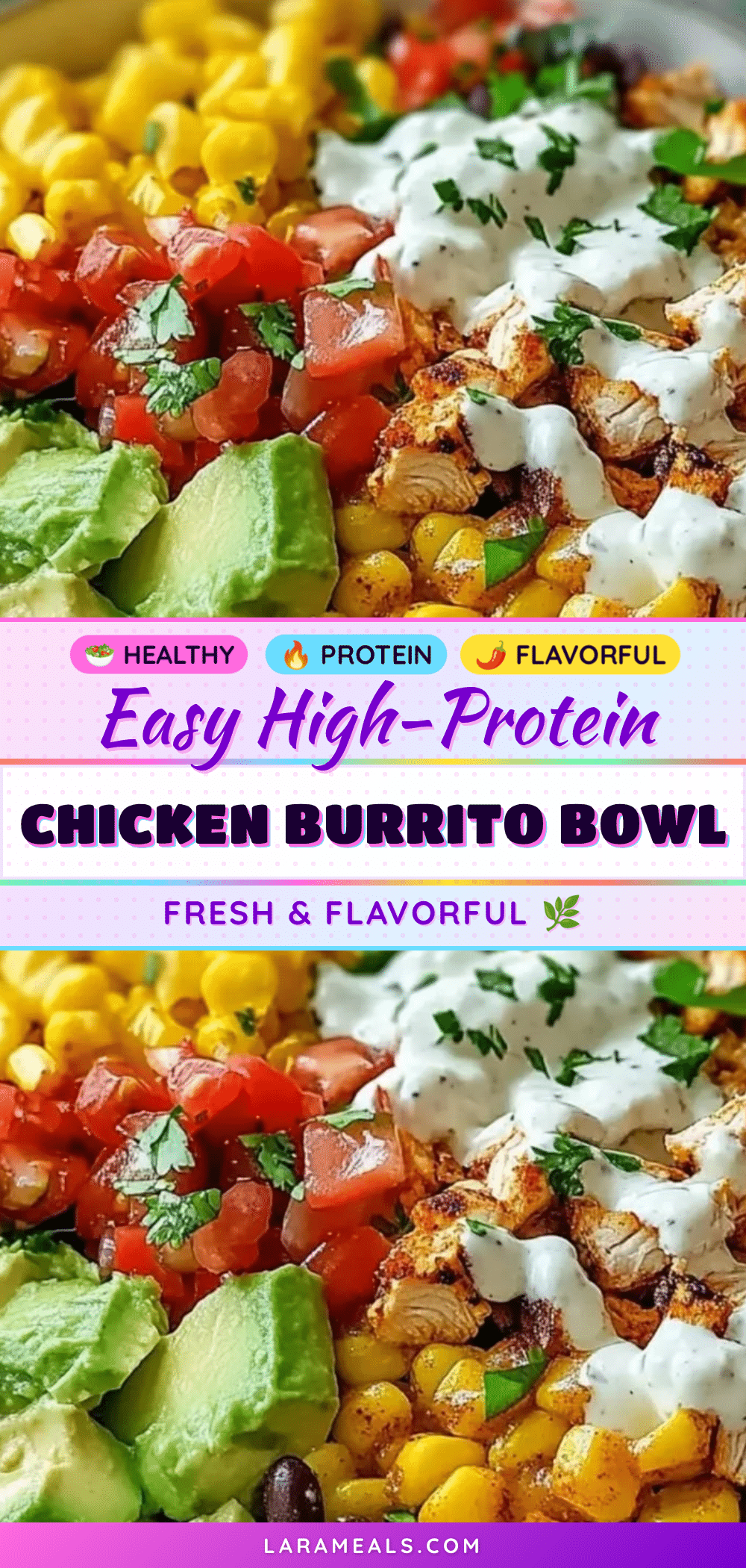 healthy low-calorie chicken burrito bowl recipe