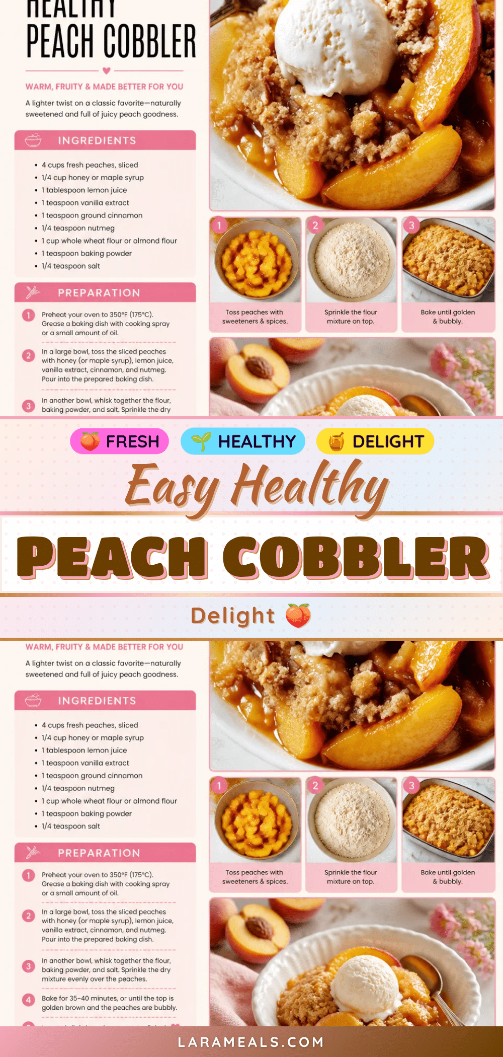 healthy peach cobbler delight recipe