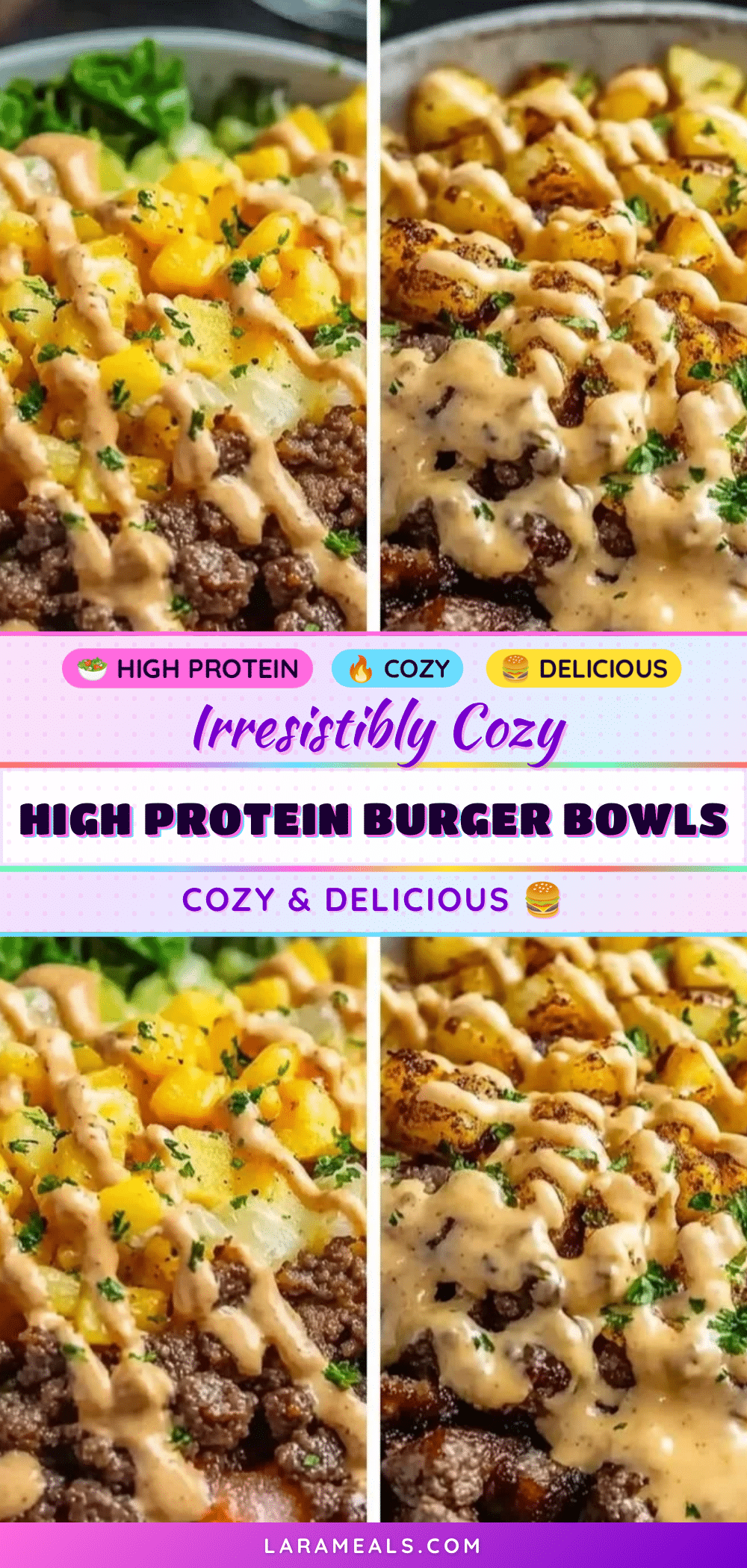 high protein burger bowls recipe