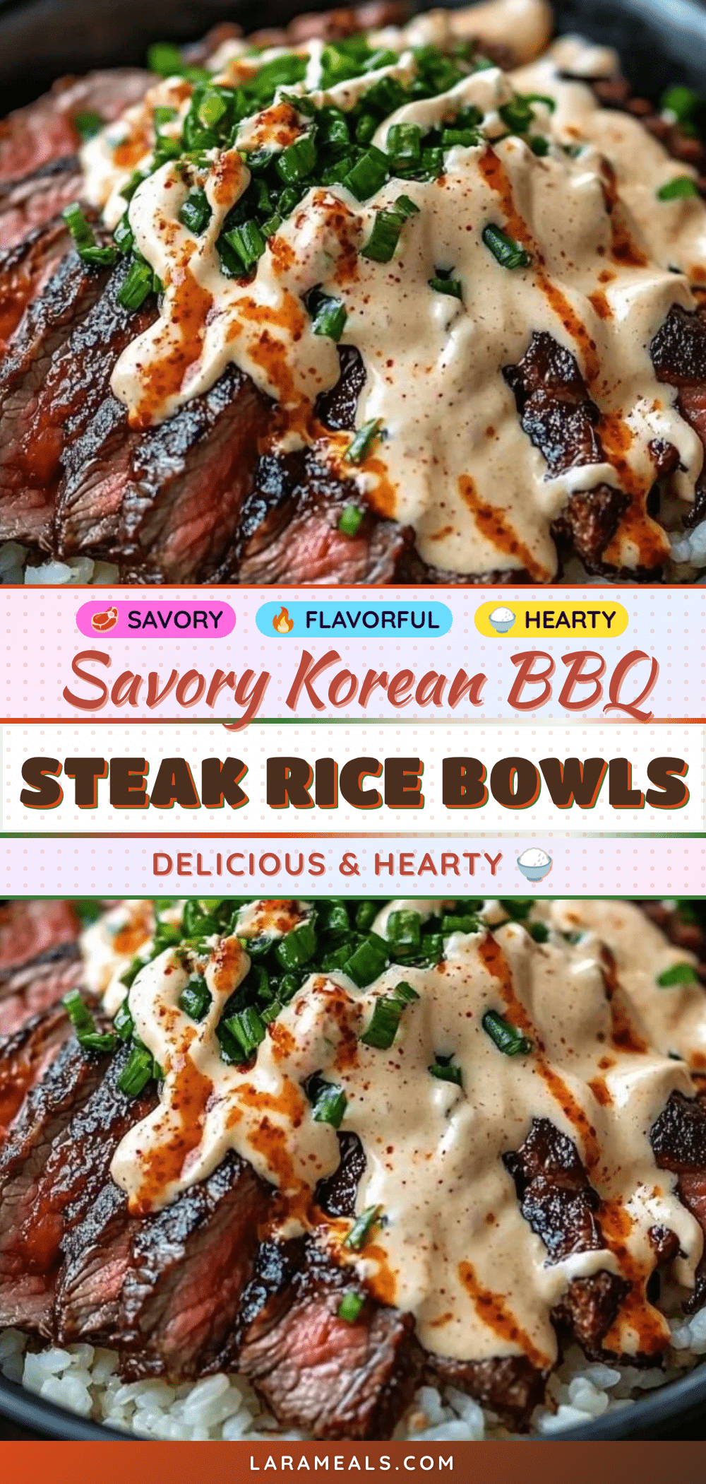 Korean BBQ steak rice bowls recipe