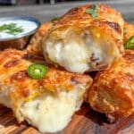 mini jalapeño popper egg rolls - featured image