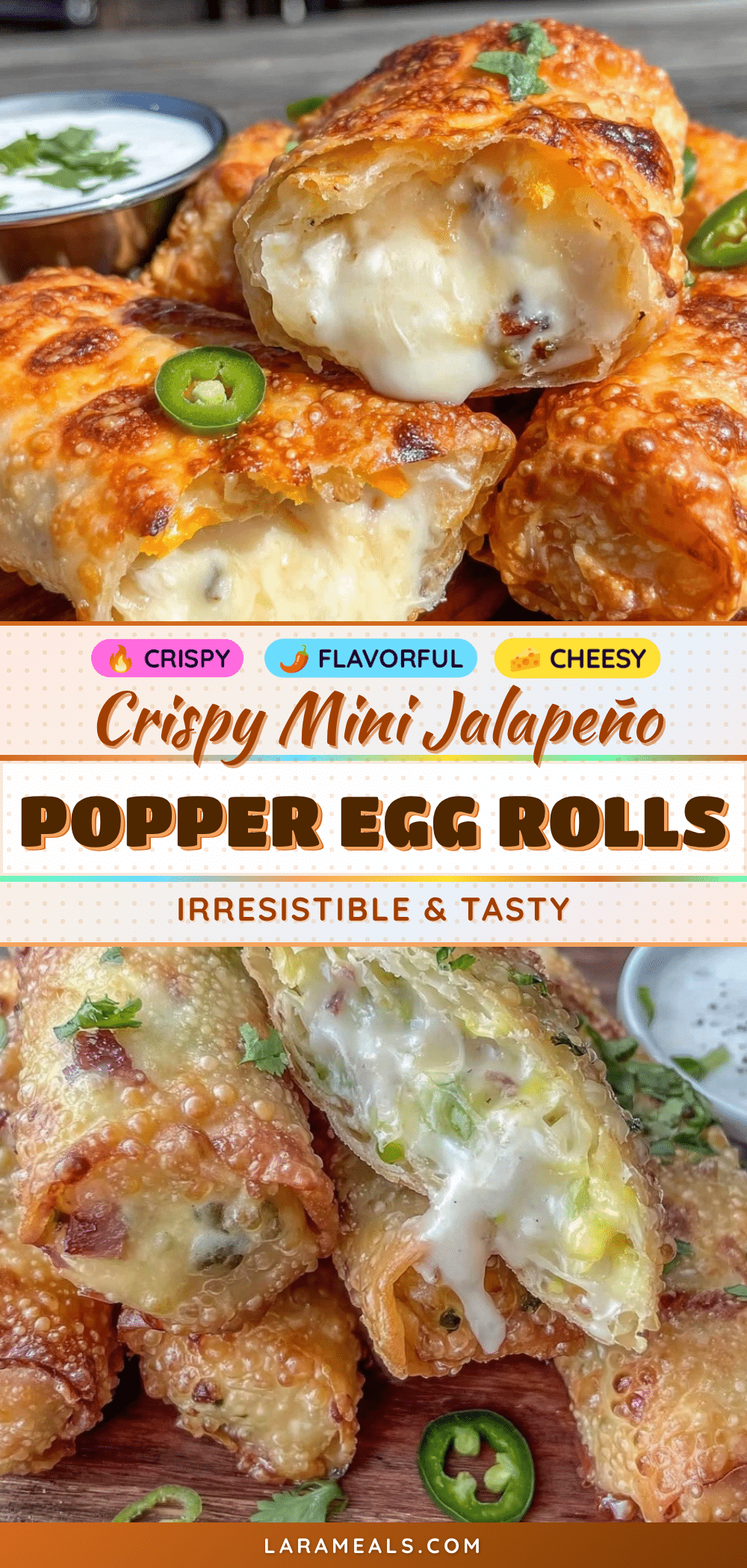 mini jalapeño popper egg rolls recipe
