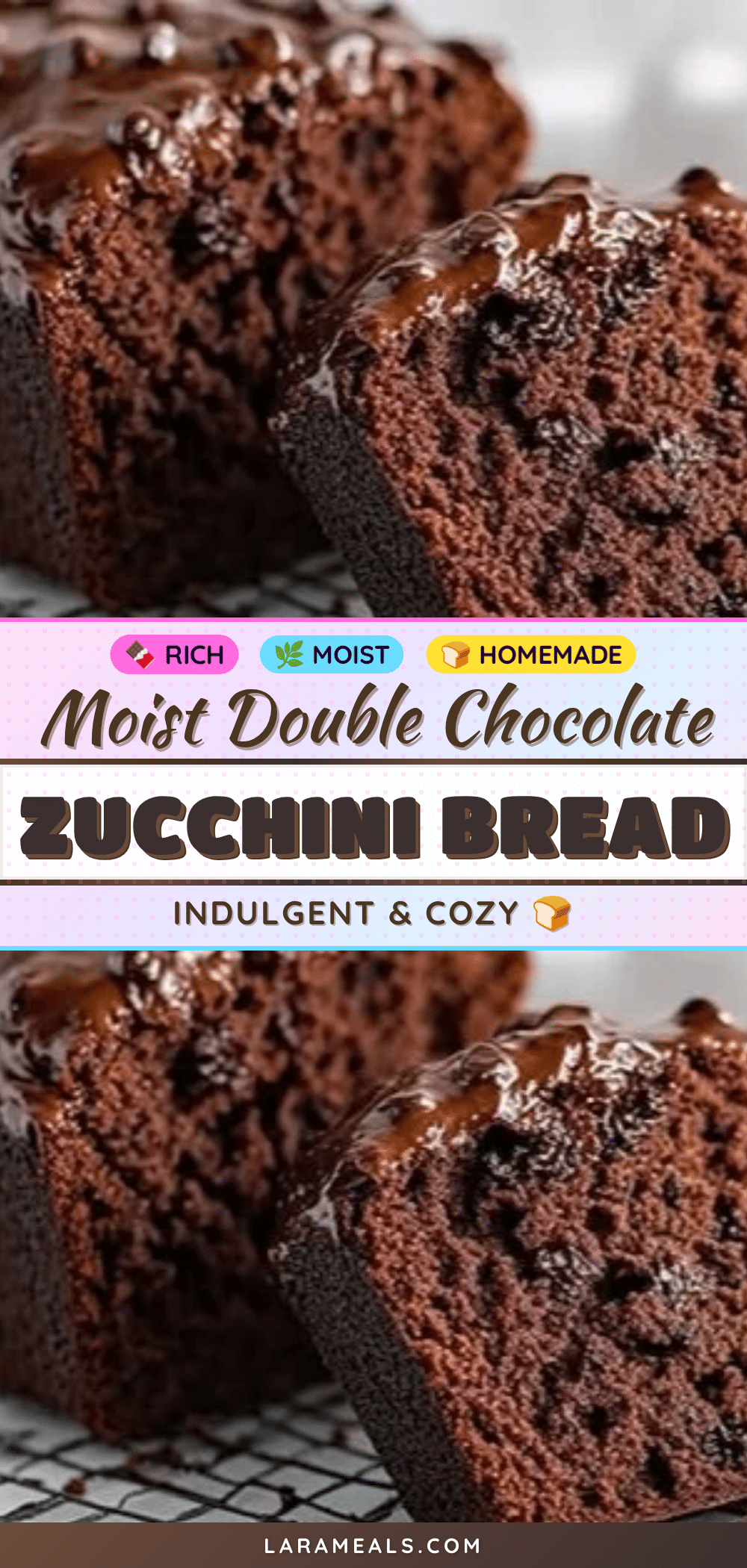 moist double chocolate zucchini bread recipe