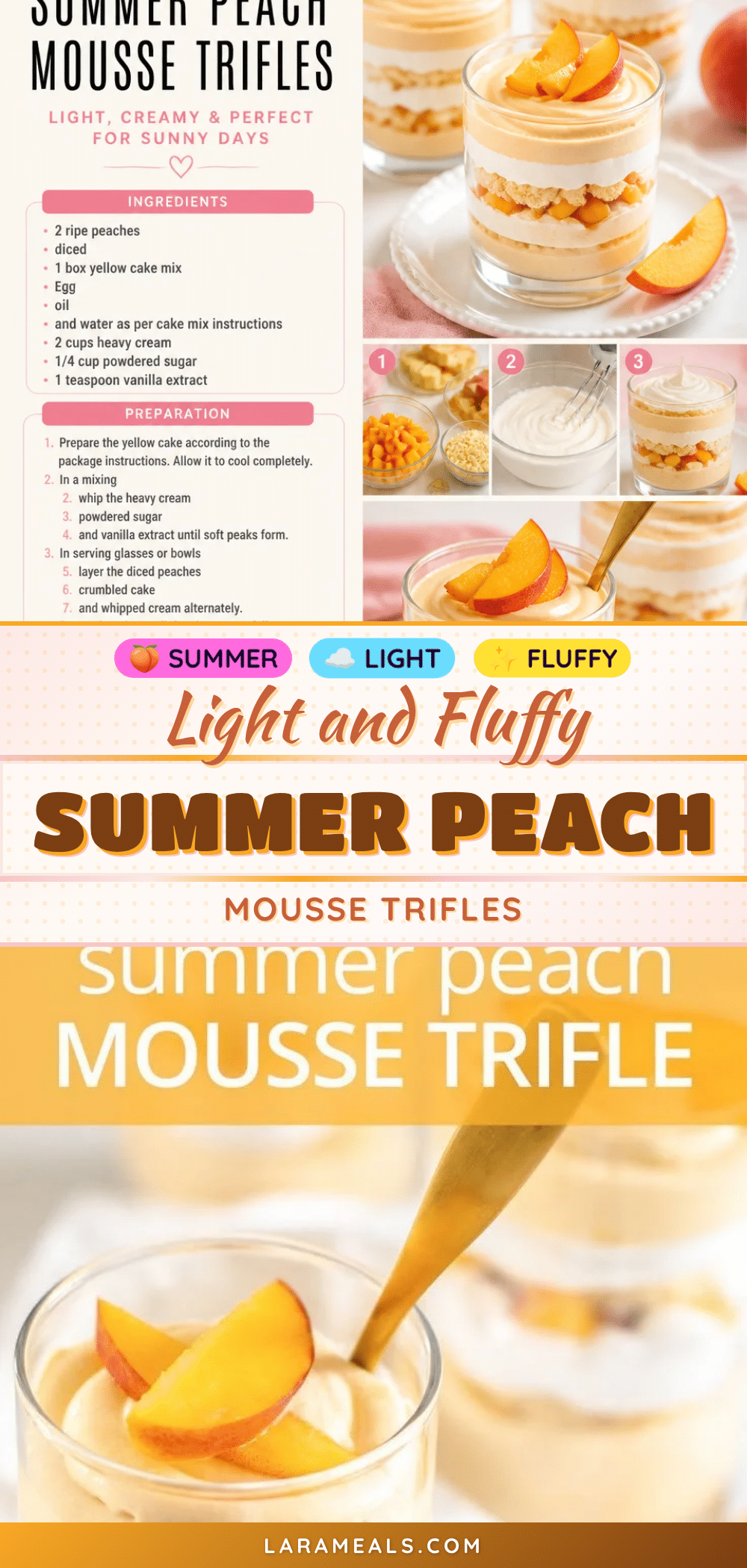 peach mousse trifles recipe