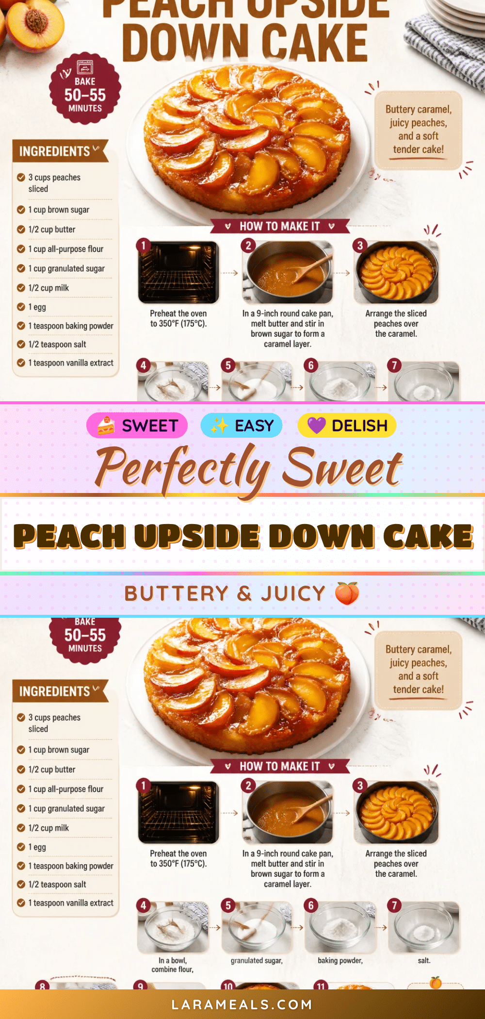Perfect Peach Upside Down Cake recipe