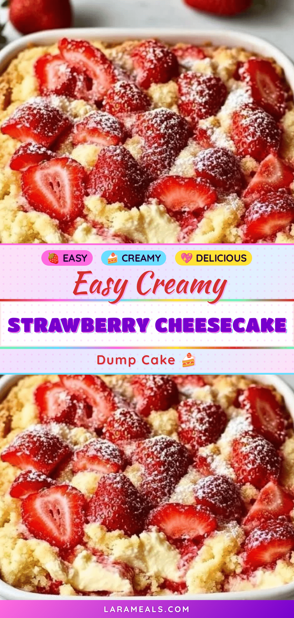 strawberry cheesecake dump cake recipe