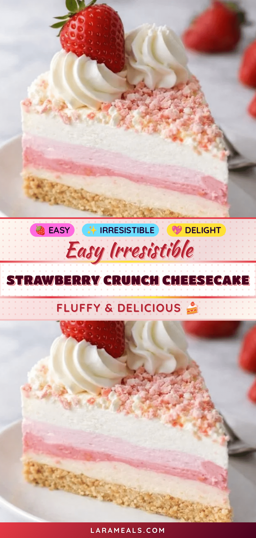 strawberry crunch cheesecake recipe