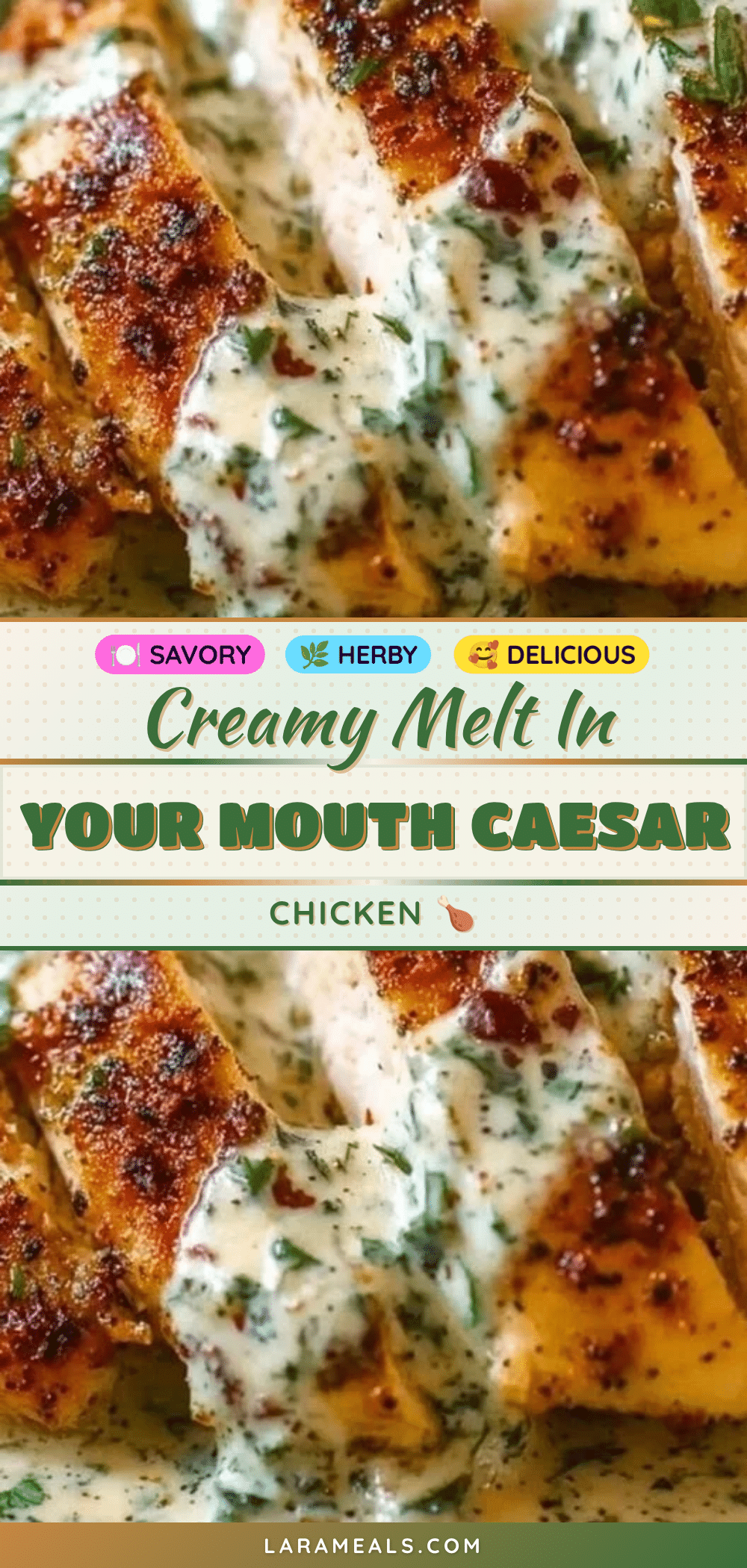 tender melt in your mouth Caesar chicken recipe