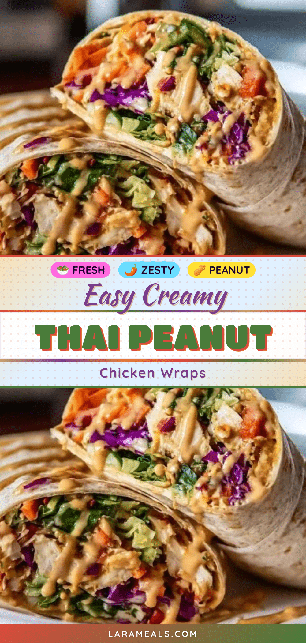 thai peanut chicken wraps recipe