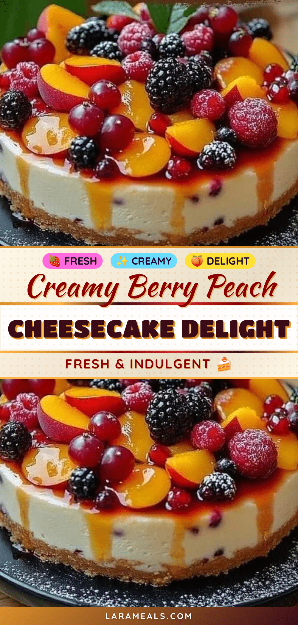 creamy berry peach cheesecake delight recipe