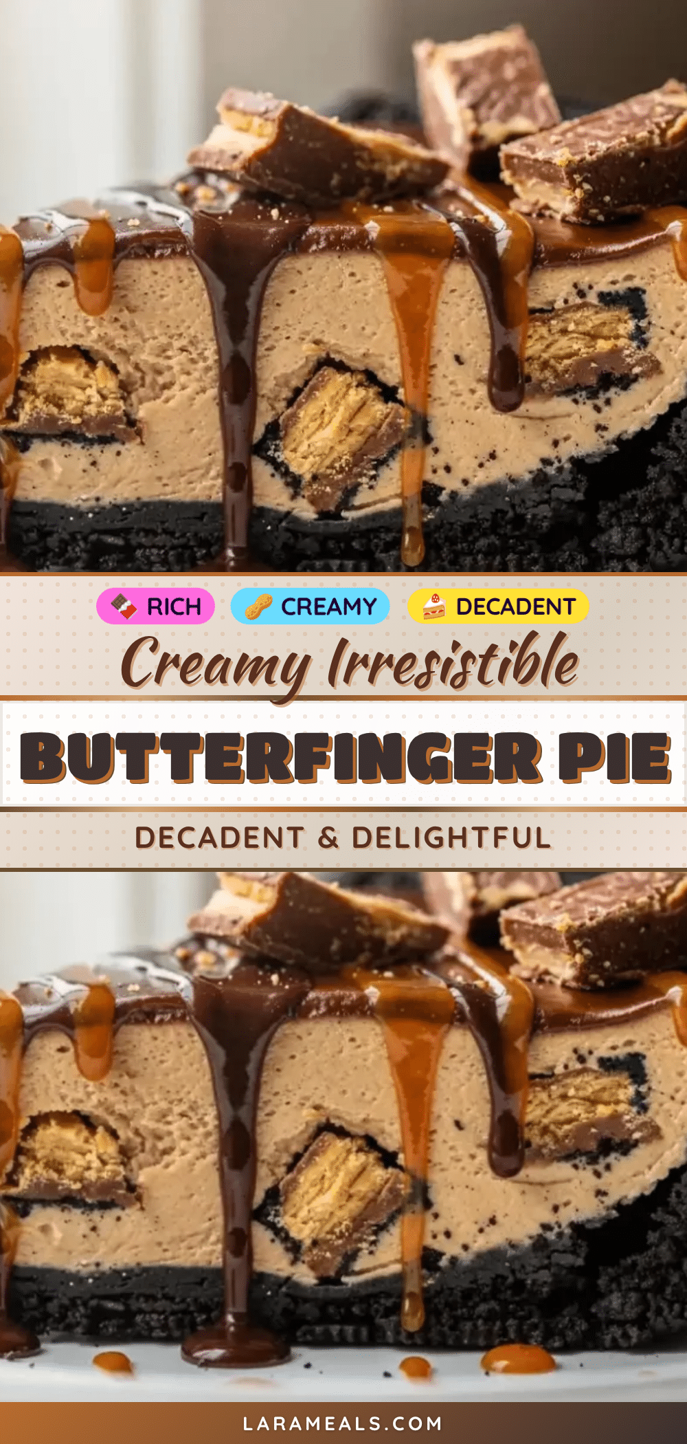 Creamy Butterfinger Pie recipe