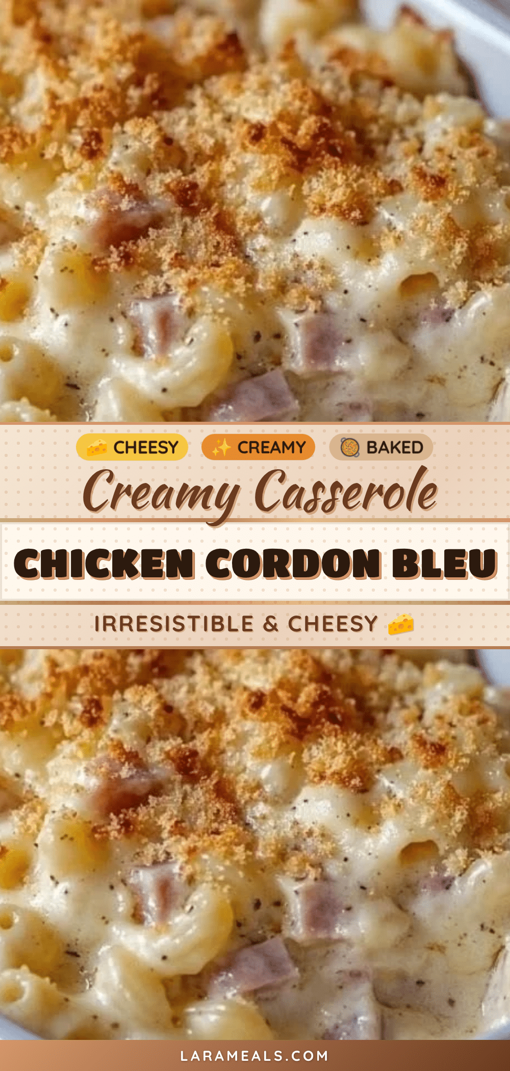 creamy chicken cordon bleu casserole recipe
