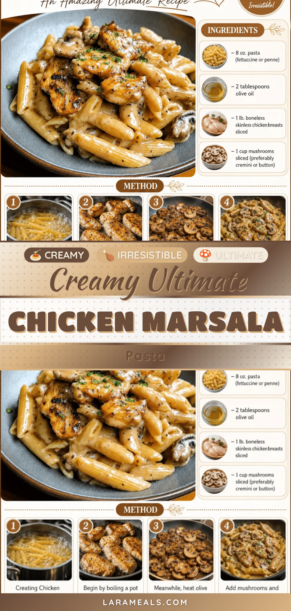 creamy chicken marsala pasta recipe