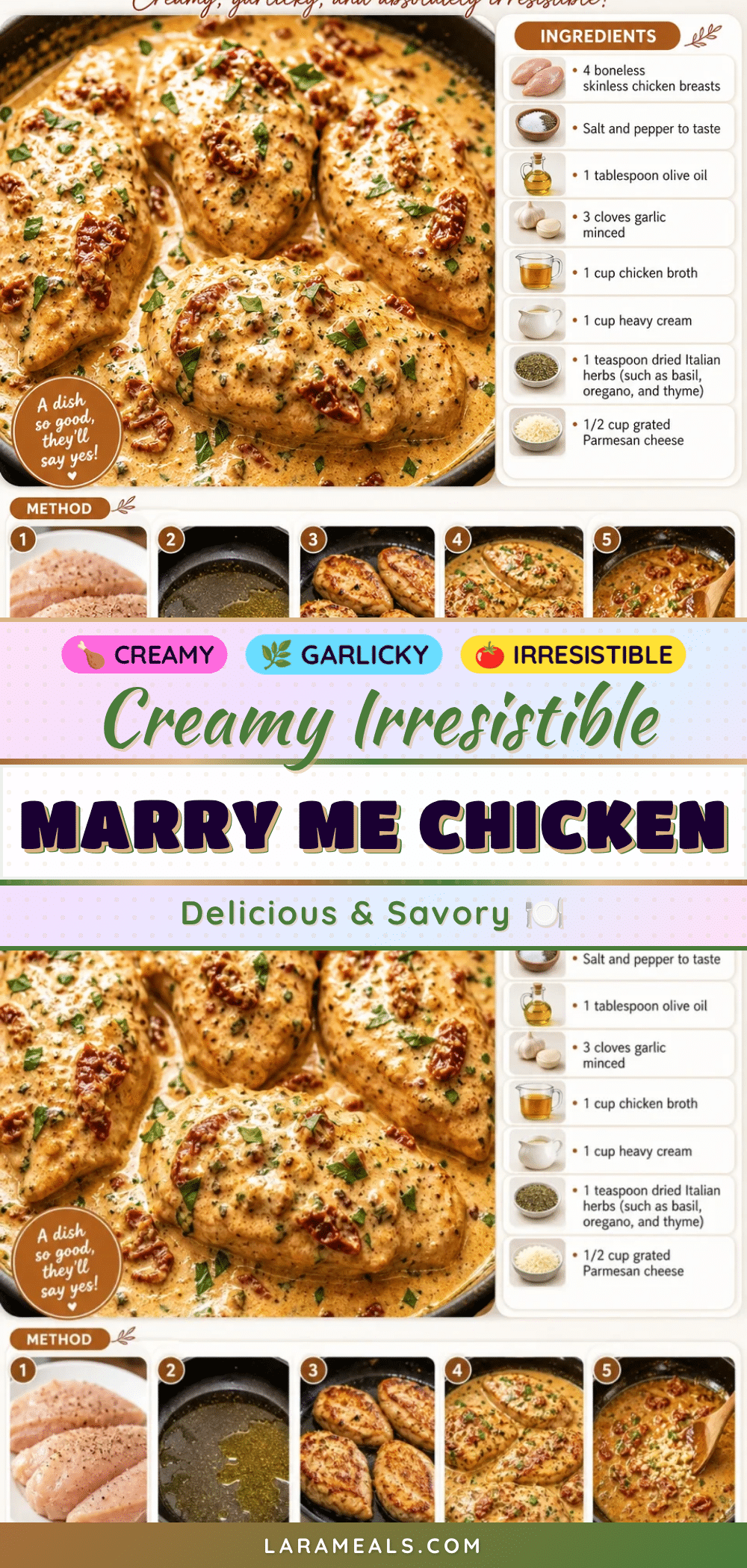 creamy marry me chicken recipe